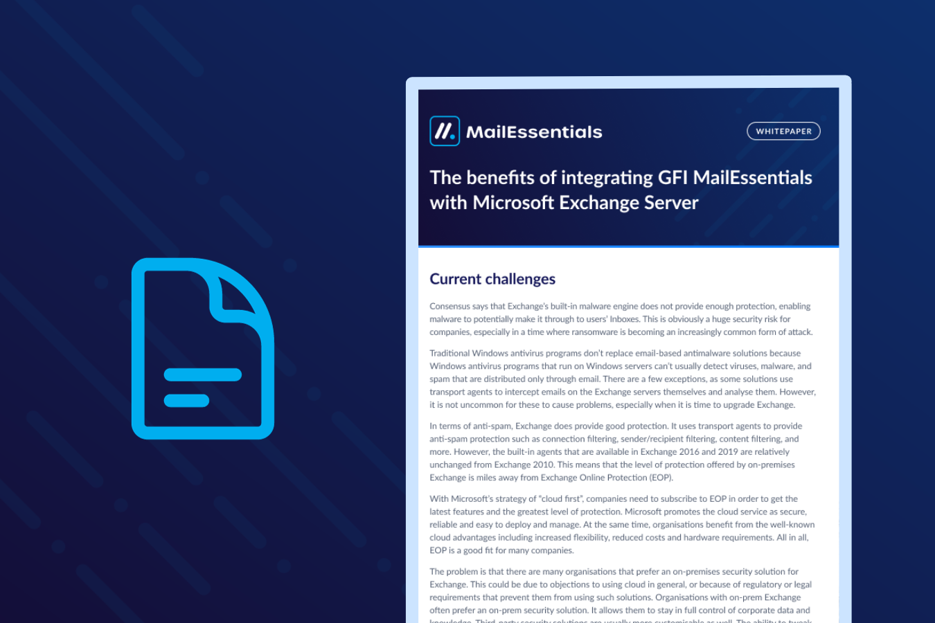 The benefits of integrating MailEssentials with Microsoft Exchange Server