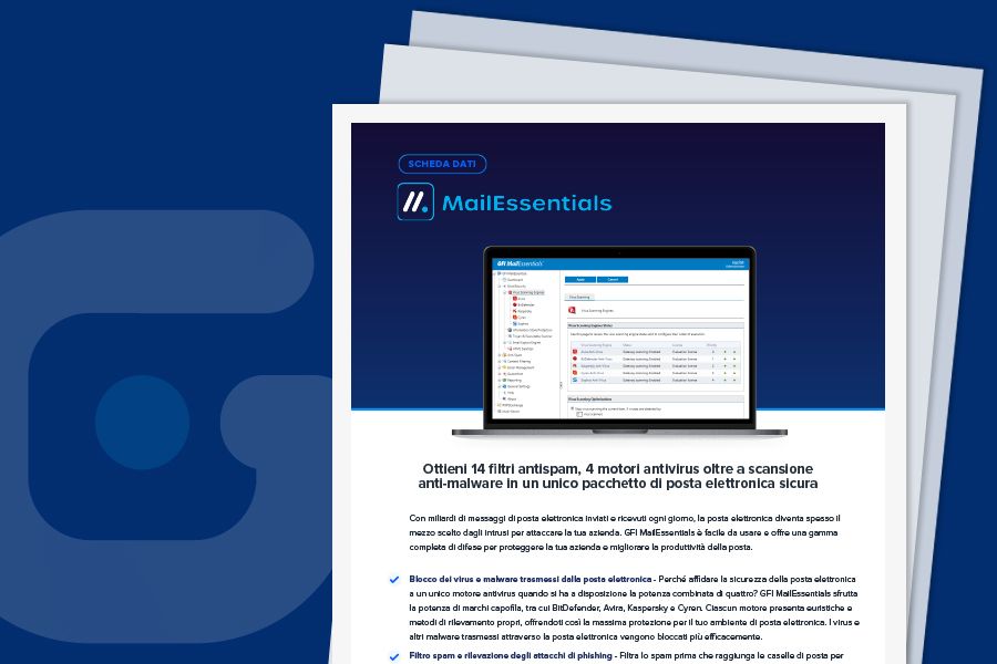 Datasheet for GFI MailEssentials (Italian)