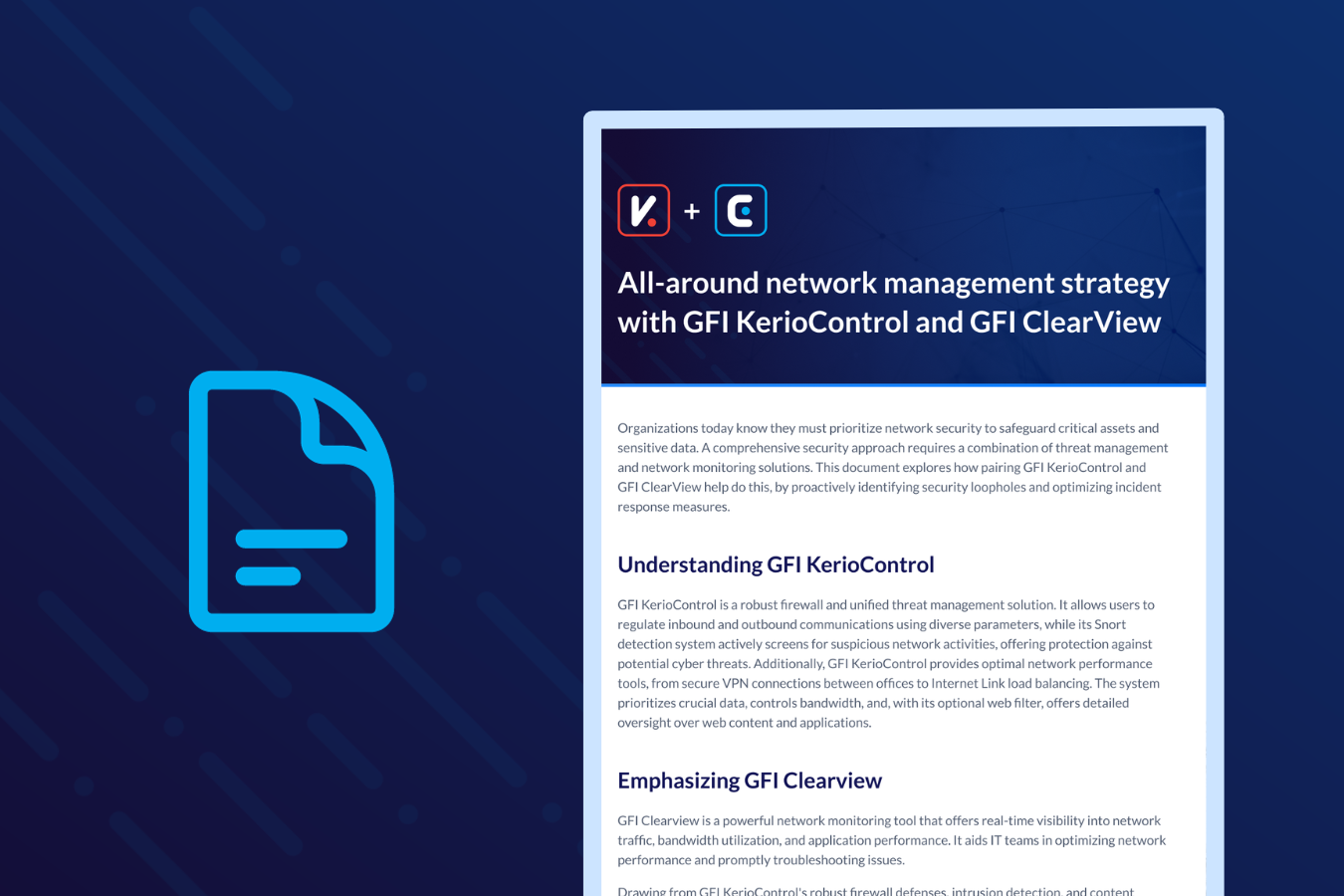 Network Management Strategy: KerioControl & ClearView