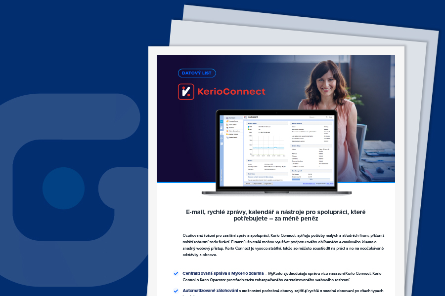 Datasheet for GFI KerioConnect (Czech)