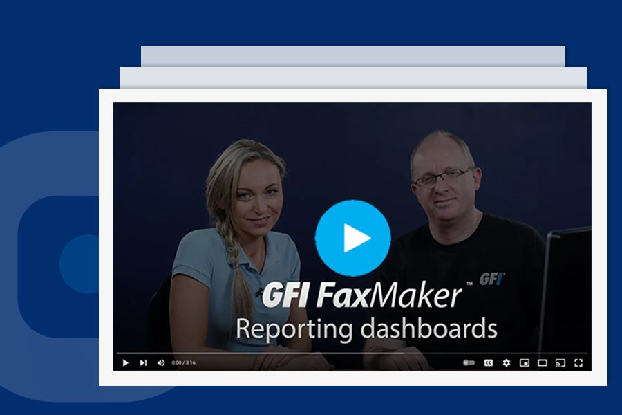 Paneles de control de informes en GFI FaxMaker