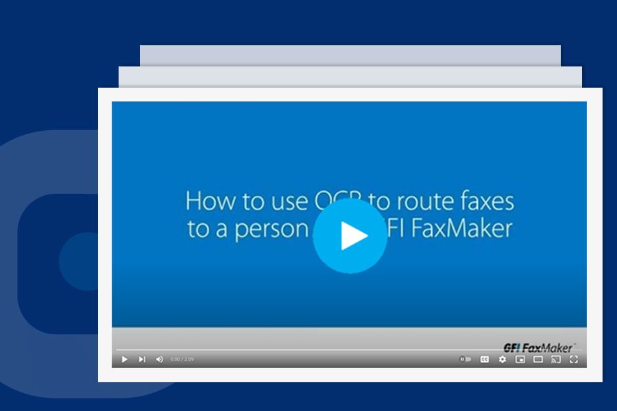 How to use OCR to route faxes to a person with GFI FaxMaker