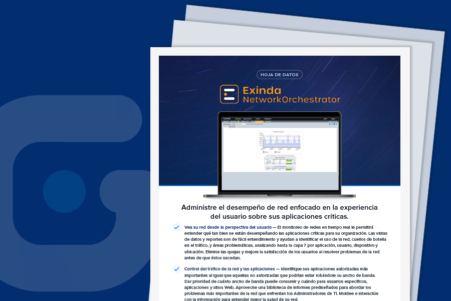 Datasheet for GFI Exinda NetworkOrchestrator (Spanish)