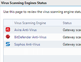 Multiple virus scanning engines
