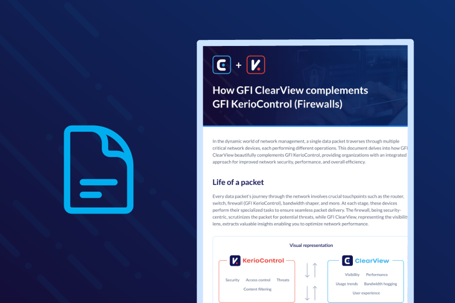 How GFI ClearView complements GFI KerioControl (Firewalls)