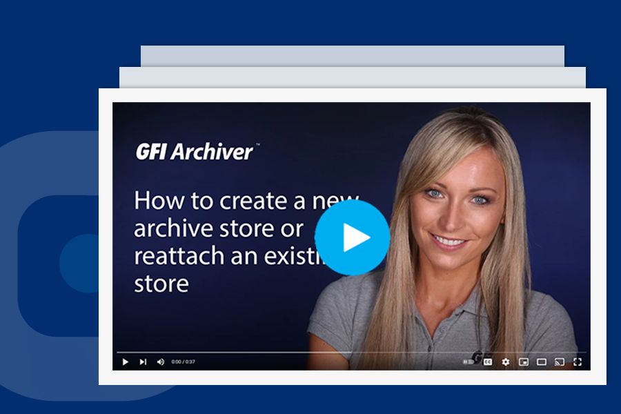 How to create a new archive store or reattach an existing store