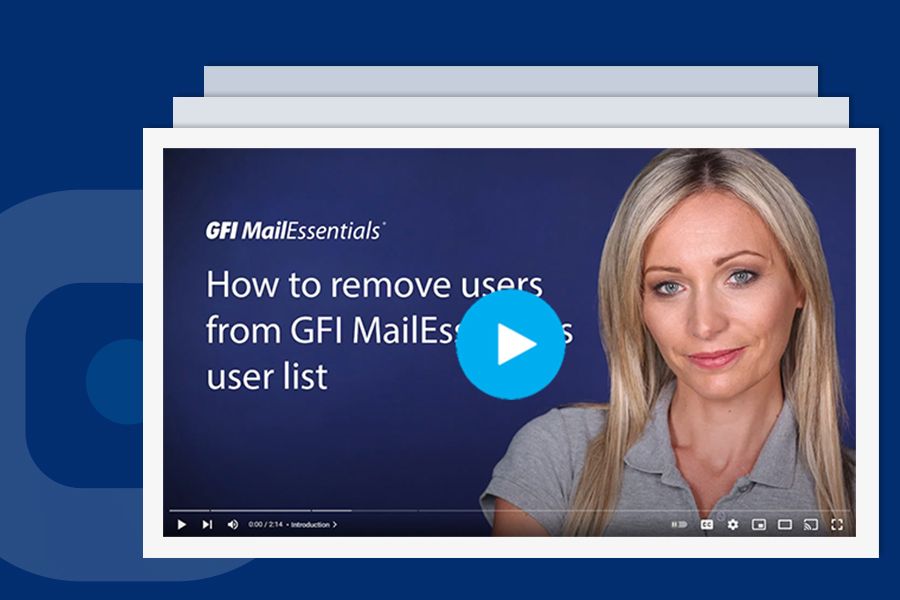 How to remove users from GFI MailEssentials user list