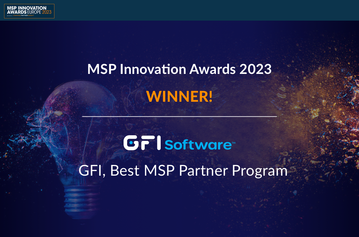 Il programma per partner MSP di GFI Software nominato miglior programma dell'anno