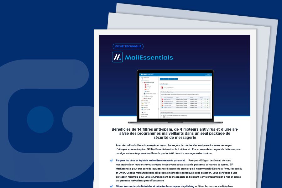 Datasheet for GFI MailEssentials (French)